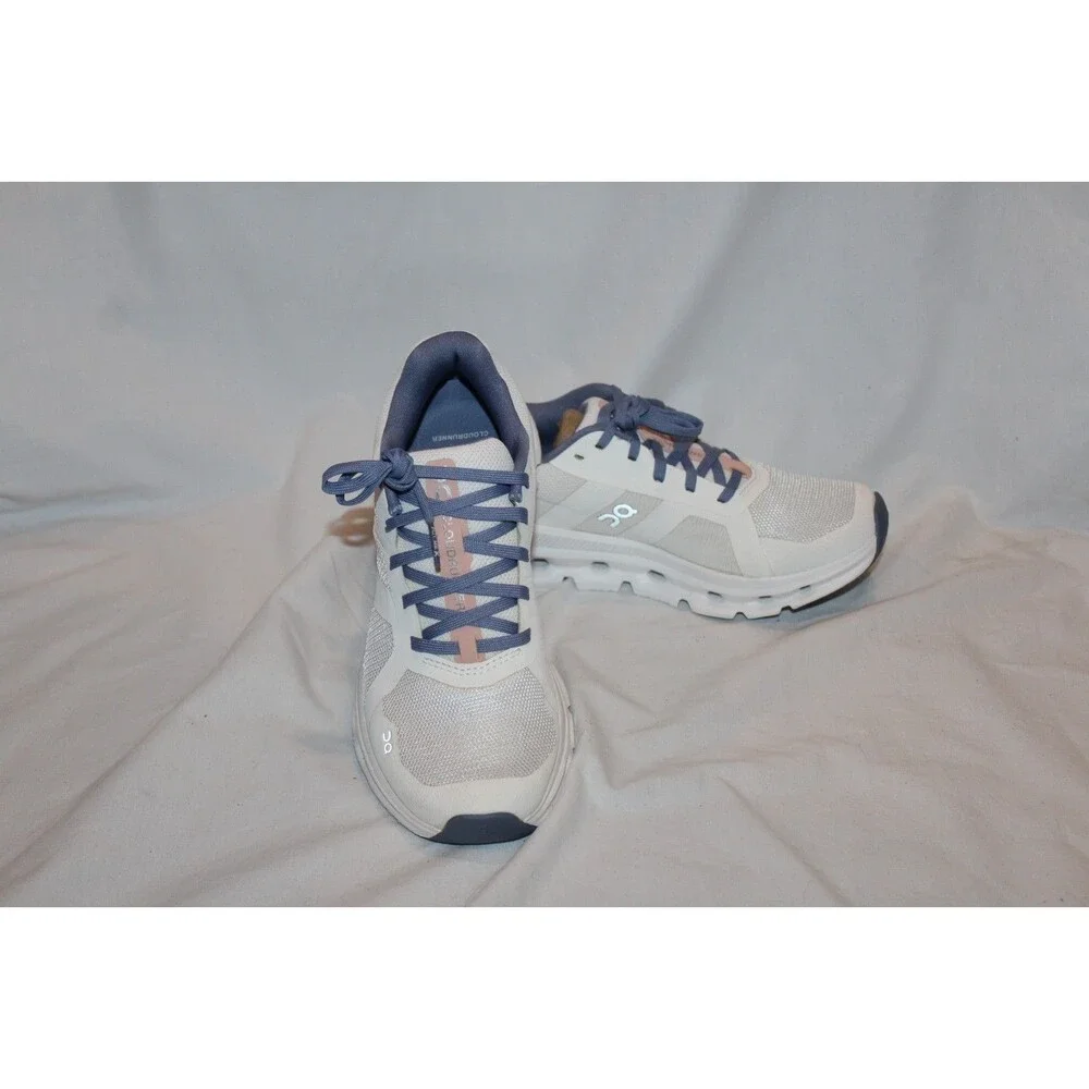 ON CLOUD WOMEN'S CLOUDRUNNER RUNNING ATHLETIC SNEAKERS UNDYED WHITE‎ FLAME 5.5